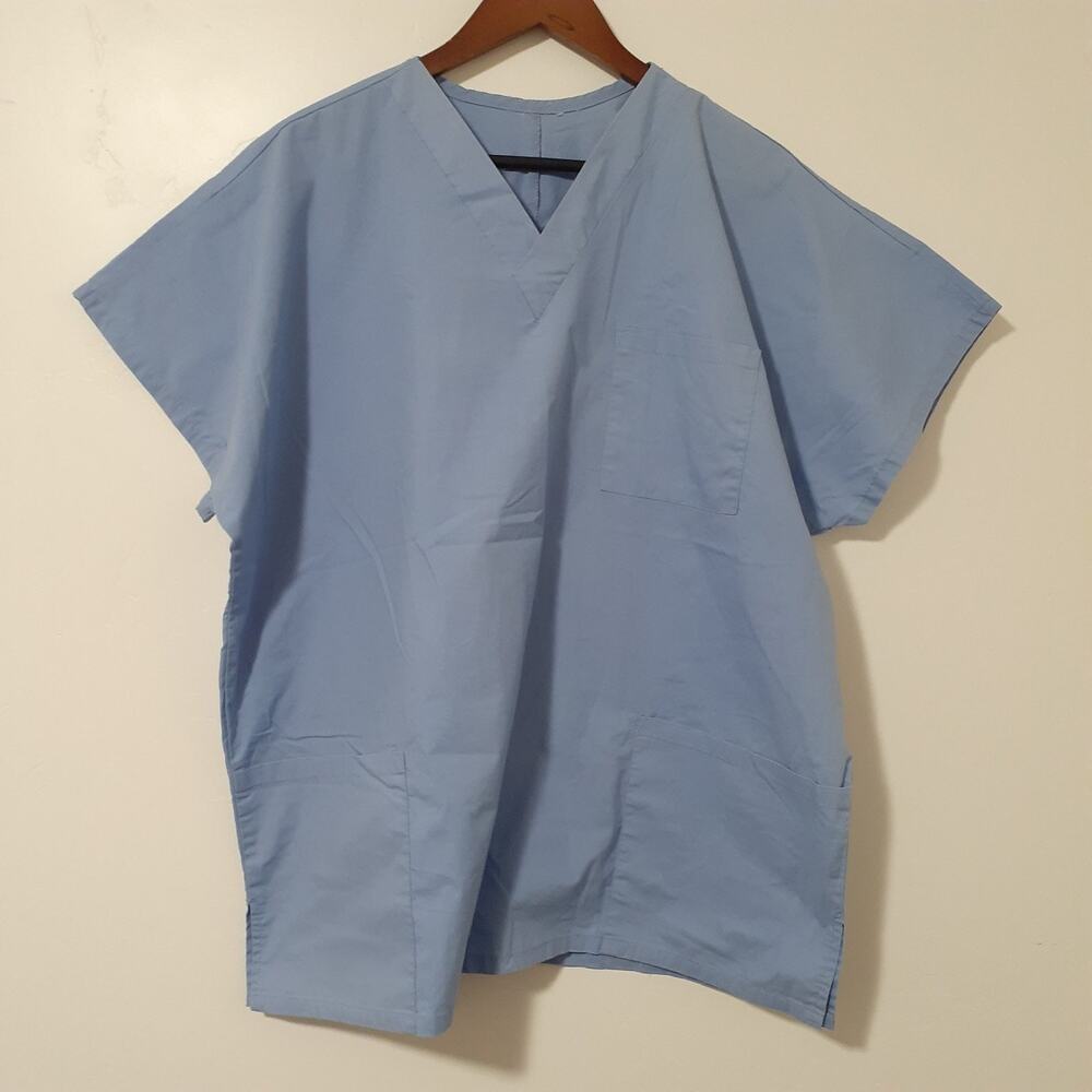 Unbranded V-Neck Scrub Top Size 28" Across Chest Medical Nursing Uniform